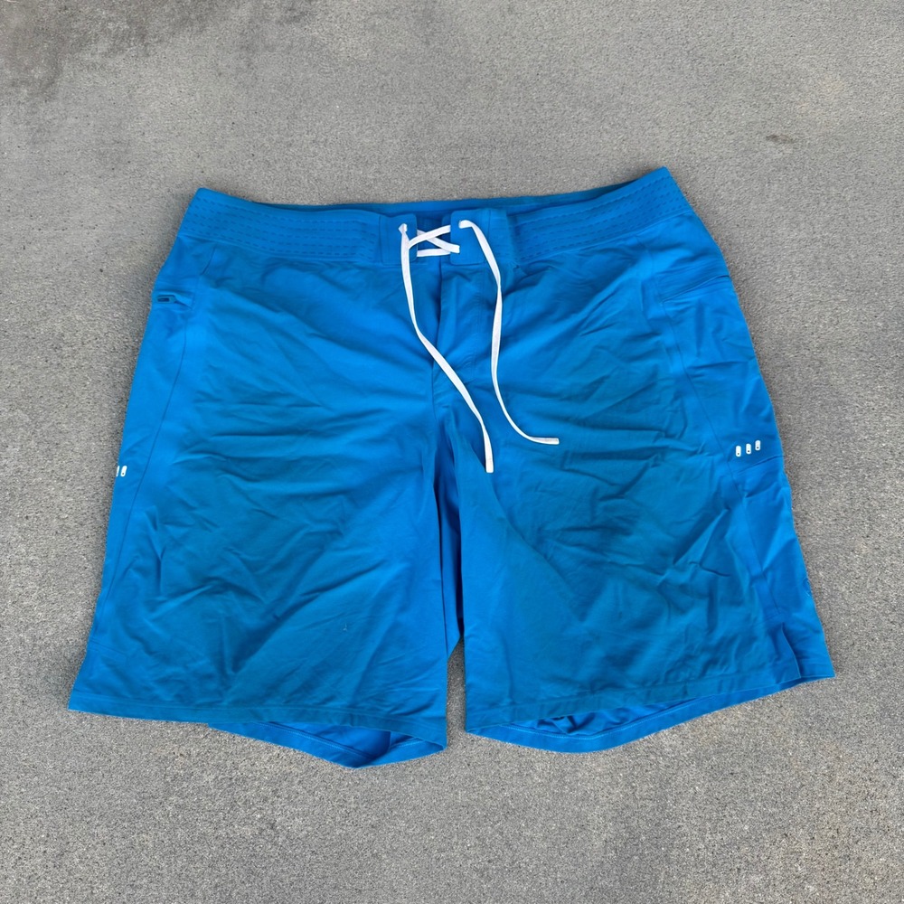 Lululemon Current State Board Shorts Blue Swim Trunks Mens 38